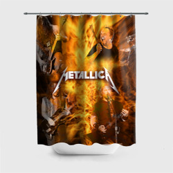 Штора 3D для ванной Metallica