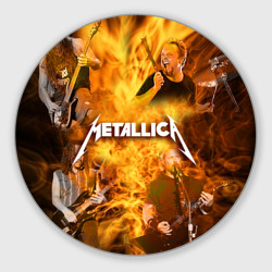 Круглый коврик для мышки Metallica