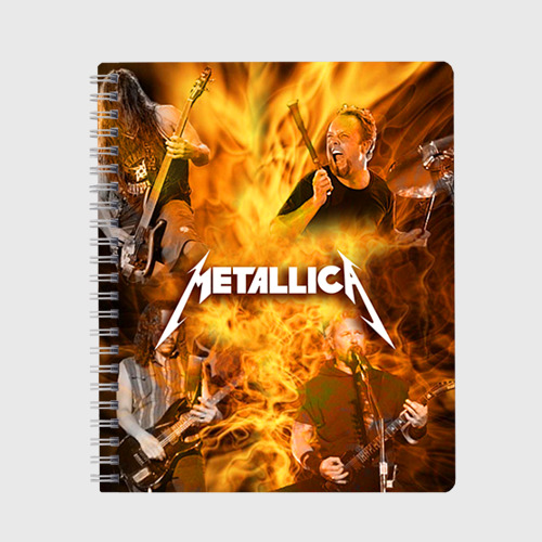 Тетрадь Metallica, цвет клетка