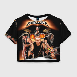 Женская футболка Crop-top 3D Metallica