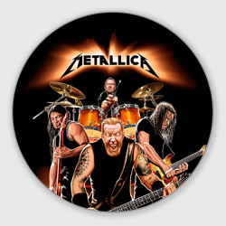 Круглый коврик для мышки Metallica