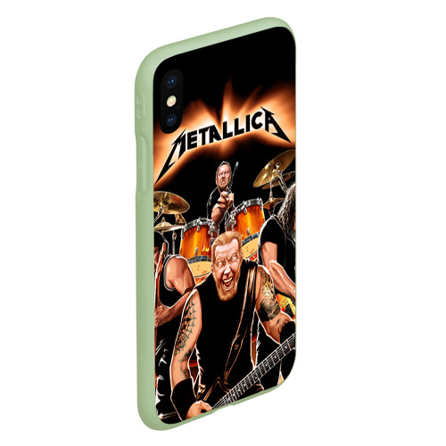 Чехол для iPhone XS Max матовый Metallica, цвет салатовый - фото 3