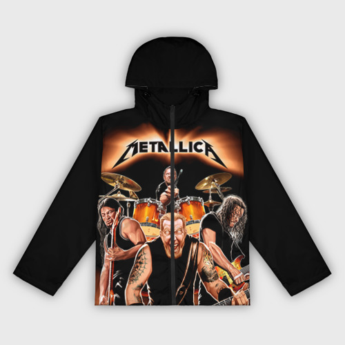 Женская ветровка 3D Metallica, цвет черный