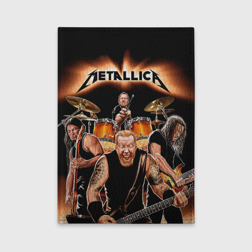 Обложка для автодокументов Metallica, цвет фиолетовый