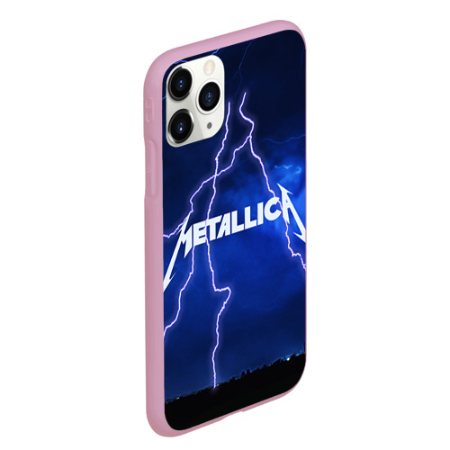 Чехол для iPhone 11 Pro Max матовый Metallica, цвет розовый - фото 3