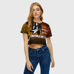 Женская футболка Crop-top 3D Metallica - фото 2