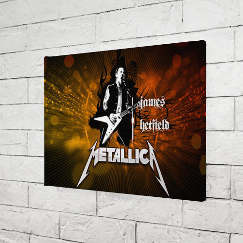 Холст прямоугольный Metallica, цвет 3D печать - фото 3