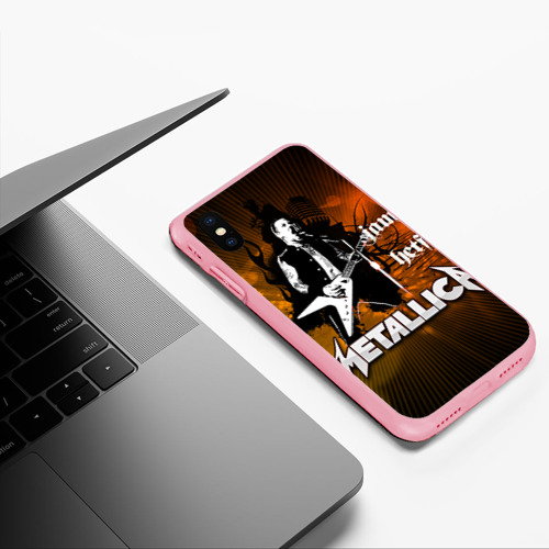 Чехол для iPhone XS Max матовый Metallica, цвет баблгам - фото 5