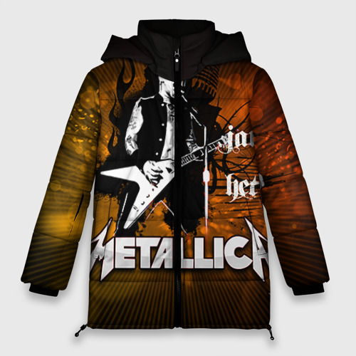 Женская зимняя куртка Oversize Metallica, цвет красный