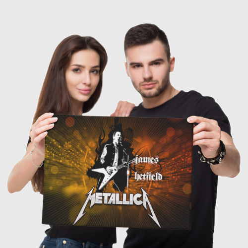 Холст прямоугольный Metallica, цвет 3D печать - фото 5