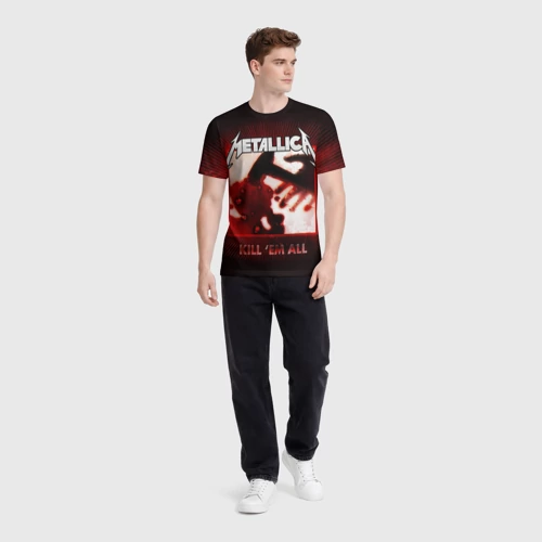 Мужская футболка 3D с принтом Metallica, вид сбоку #3