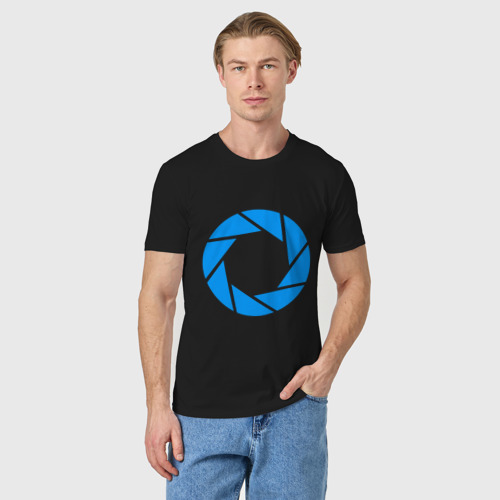 Мужская футболка хлопок Aperture Cup, цвет черный - фото 3