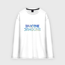 Женский лонгслив oversize хлопок Imagine dragons sky