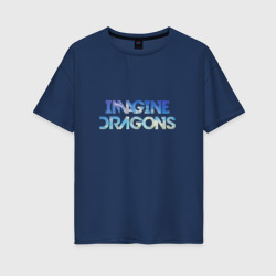 Imagine dragons sky – Женская футболка хлопок Oversize с принтом купить со скидкой в -16%