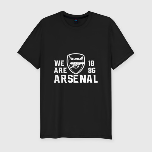 Мужская футболка хлопок Slim We are Arsenal, цвет черный