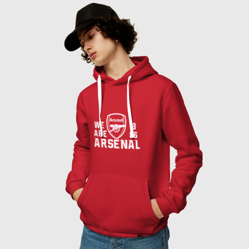 Мужская толстовка хлопок We are Arsenal, цвет красный - фото 3