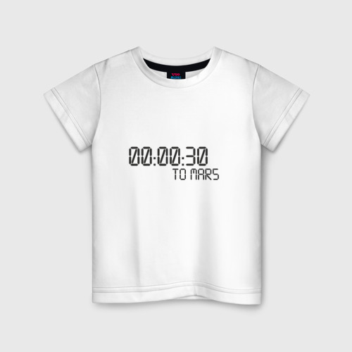Детская футболка хлопок 30 Seconds to Mars, цвет белый