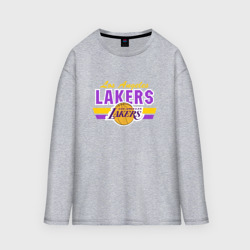 Женский лонгслив oversize хлопок Los Angeles Lakers