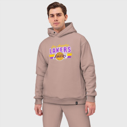 Мужской костюм oversize хлопок Los Angeles Lakers - фото 2