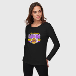 Женский лонгслив хлопок Los Angeles Lakers - фото 2