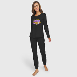 Женская пижама с лонгсливом хлопок Los Angeles Lakers - фото 2