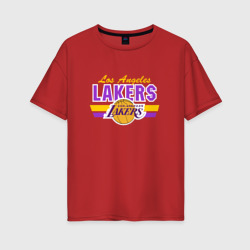 Женская футболка хлопок Oversize Los Angeles Lakers