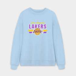 Мужской свитшот oversize без начеса хлопок Los Angeles Lakers