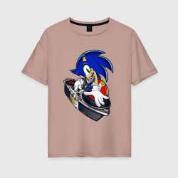 Женская футболка хлопок Oversize Sonic