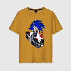 Женская футболка хлопок Oversize Sonic