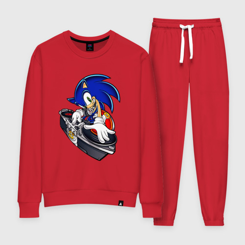 Женский костюм хлопок Sonic, цвет красный