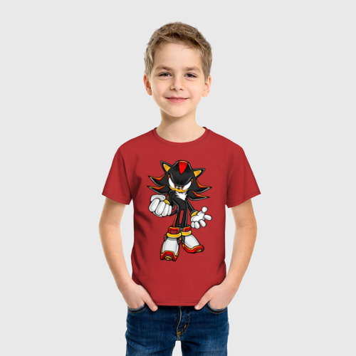 Детская футболка хлопок Sonic Shadow, цвет красный - фото 3
