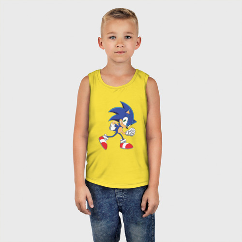 Детская майка хлопок Sonic the Hedgehog, цвет желтый - фото 5
