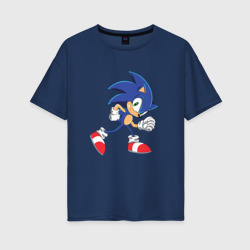 Женская футболка хлопок Oversize Sonic the Hedgehog