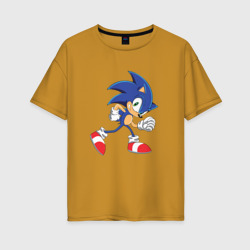 Женская футболка хлопок Oversize Sonic the Hedgehog