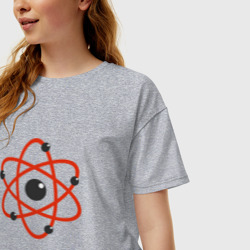 Женская футболка хлопок Oversize Atom - фото 2