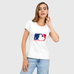 Женская футболка хлопок Slim Бейсбол - фото 2