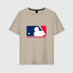 Женская футболка хлопок Oversize Бейсбол