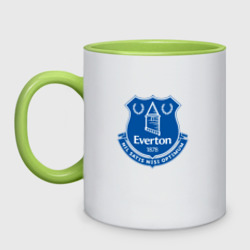 Кружка двухцветная Эвертон logo - nil satis nisi optimum