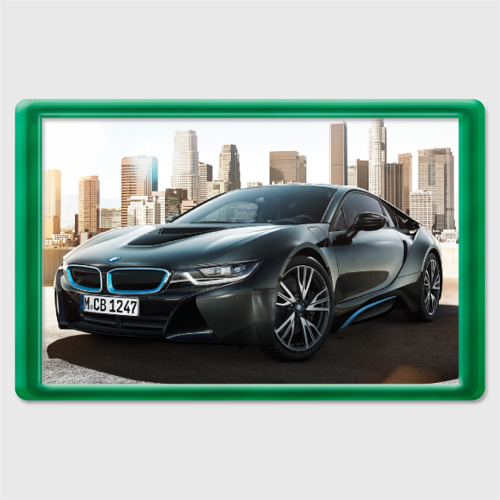 Магнит 45*70 BMW I8, цвет зеленый