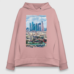 Женское худи Oversize хлопок Москва-Сити