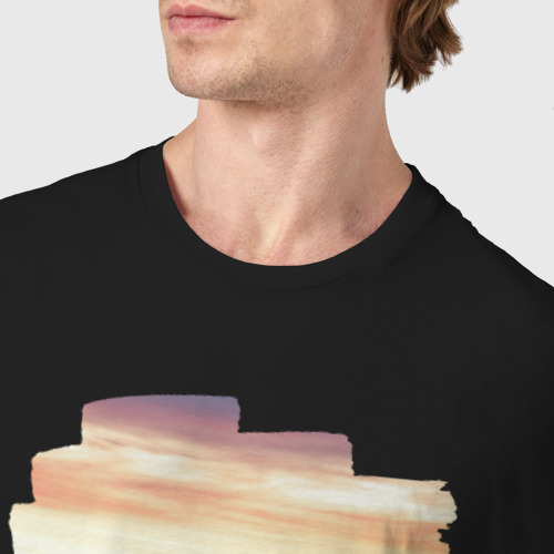 Мужская футболка хлопок Светящаяся Эйфелева башня, цвет черный - фото 6