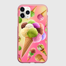 Чехол для iPhone 11 Pro Max матовый Мороженое