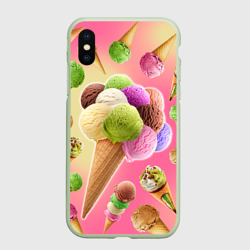 Чехол для iPhone XS Max матовый Мороженое
