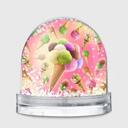 Игрушка Снежный шар Мороженое