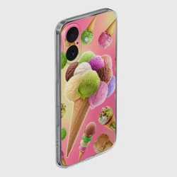 Чехол для iPhone 16 силиконовый с защитой камеры Мороженое - фото 2