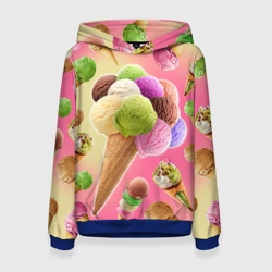 Женская толстовка 3D Мороженое