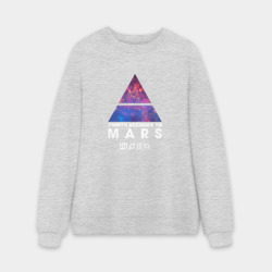 Мужской свитшот oversize без начеса хлопок 30 Seconds to mars cosmos 2