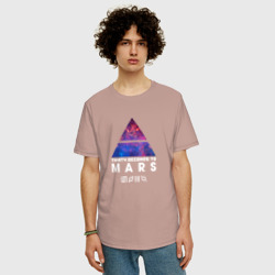 Мужская футболка хлопок Oversize 30 Seconds to mars cosmos 2 - фото 2