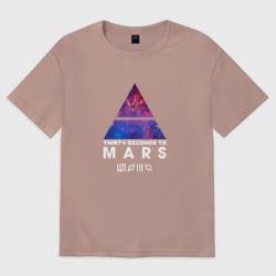 Мужская футболка хлопок Oversize 30 Seconds to mars cosmos 2