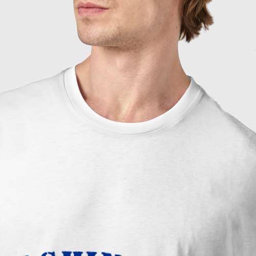 Мужская футболка хлопок Washington Capitals WC, цвет белый - фото 6